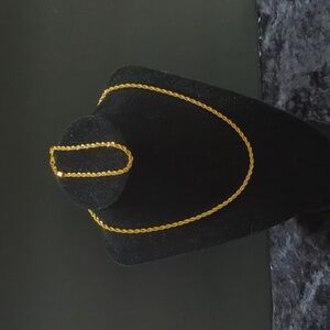 Koret Gold Tone Rope Chain Necklace & Bracelet Set